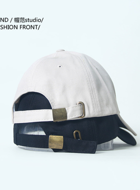 帽子女韩版潮ulzzang鸭舌帽男夏韩国春秋百搭遮阳纯色棒球帽黑色