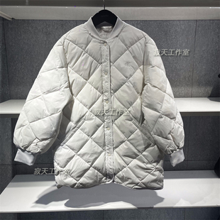 47E518G国内代购CK Jeans25冬新款女士90鹅绒中长款棒球领羽绒服