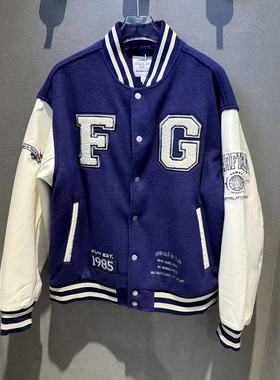 Fun潮牌25年冬加菲猫刺绣夹克外套情侣棒球服潮FGW65401P