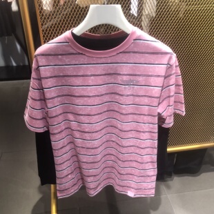 BOYLONDON玛丽猫条纹带钻短袖T恤B261N0120102/B261N0113914