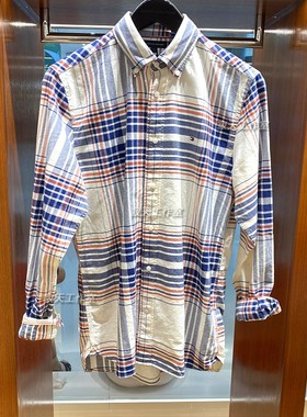 Tommy国内代购2024年美式复古秋季宽松轻质长袖衬衫男士MW35773