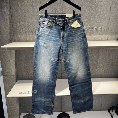 【明星同款复刻90系列】CK Jeans25秋季女纯棉直筒牛仔裤 47D727G