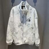 Fun毛茸茸摇粒绒短外套女2025冬款 连帽拉链休闲毛毛外套FDW15401G