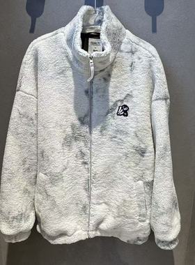 Fun毛茸茸摇粒绒短外套女2025冬款连帽拉链休闲毛毛外套FDW15401G