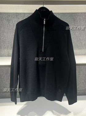 CK Jeans专柜正品 2025秋季新款男士通勤半拉链立领针织衫40BM333
