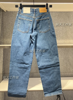 CK Jeans 国内代购24春季新款女士复古高腰宽松阔腿牛仔裤40WK819