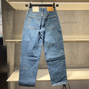 CK Jeans 国内代购24春季新款女士复古高腰宽松阔腿牛仔裤40WK819