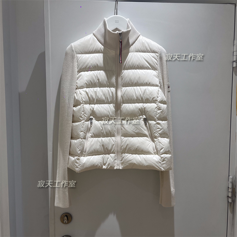 商场同款Tommy 25秋冬新款女士90鸭绒拼接袖立领羽绒服WW43771