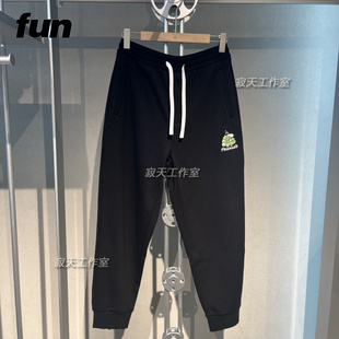 Fun潮牌男女史努比针织加绒保暖束脚休闲长裤 FDK63402B 23冬季 新款