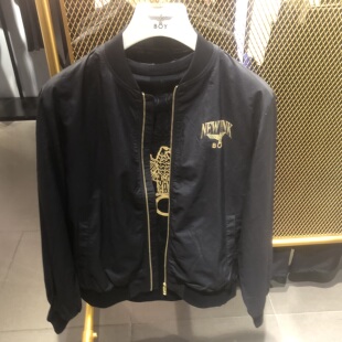 BOY LONDON男女款2026春黑金印花棒球服外套B261N2380102原1199