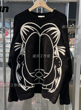 宽松潮毛衫Fun加菲猫圆领套头