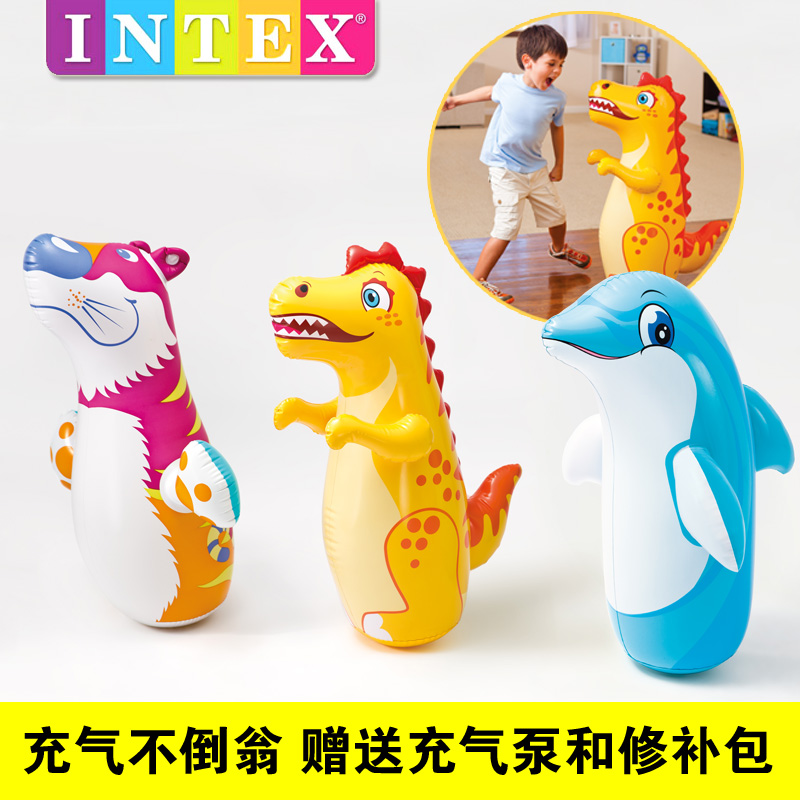 INTEX充气不倒翁 儿童锻炼拳击沙袋玩具加厚宝宝健身早教益智玩具
