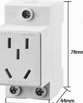 正泰模数化插座导轨式2孔3孔ac30-103 108 10530 二孔三孔五孔10A