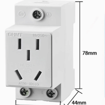 正泰模数化插座导轨式2孔3孔ac30-103 108 10530 二孔三孔五孔10A