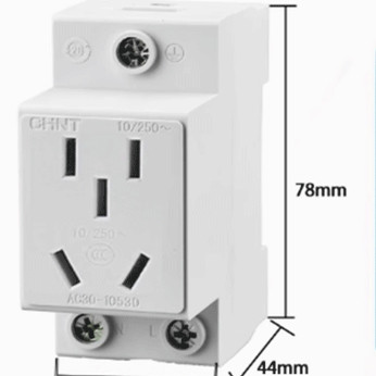 正泰模数化插座导轨式2孔3孔ac30-103 108 10530 二孔三孔五孔10A