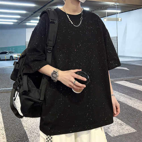 星空设计感夏季重磅纯棉短袖t恤
