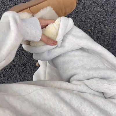 加厚羊羔绒男士高级感休闲长卫裤