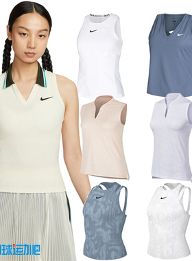 Nike耐克网球服女2025年美网运动休闲速干时尚舒适无袖背心CV4785