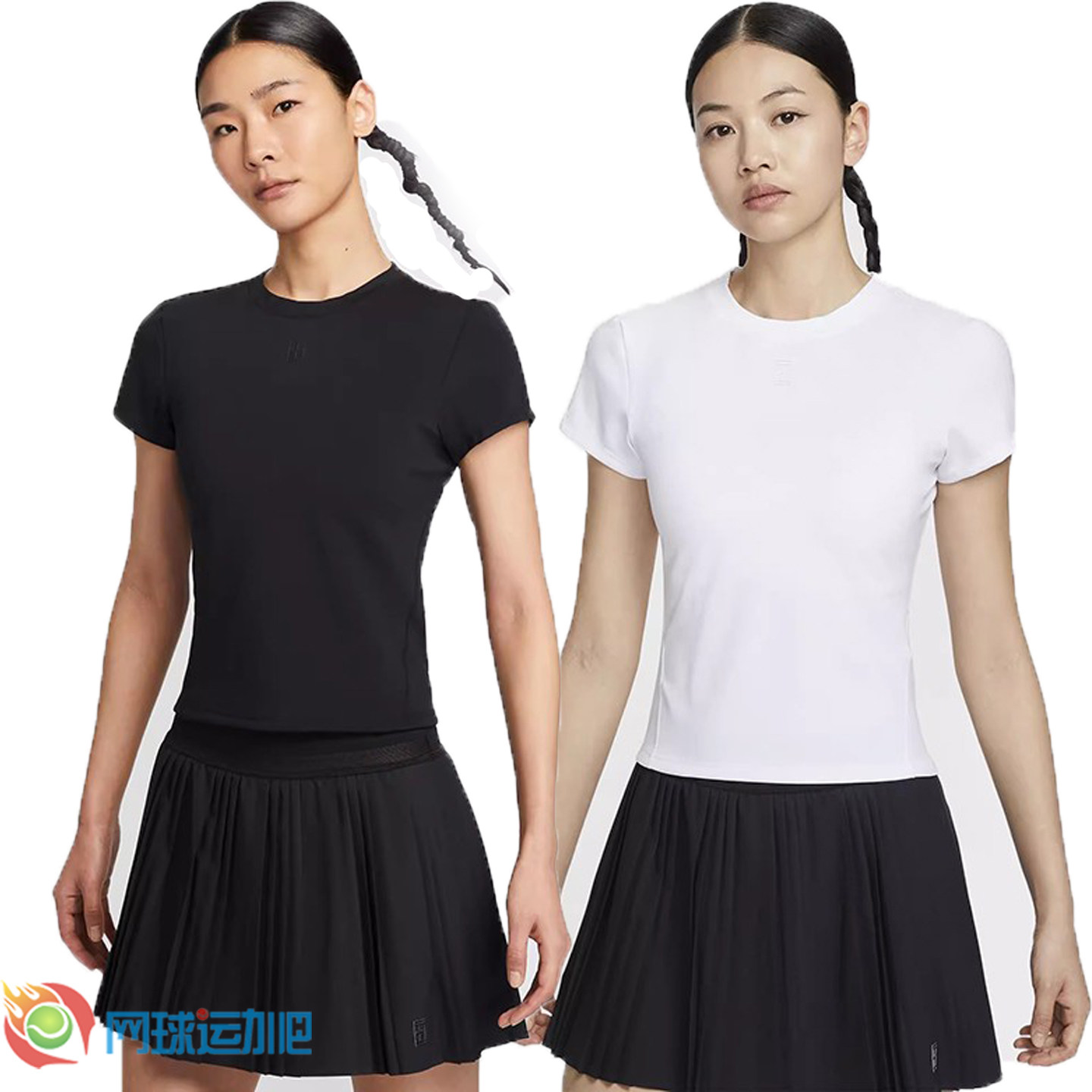 NIKE耐克网球服女夏季美网运动网球短裙短袖速干T恤HQ2995 DR6850