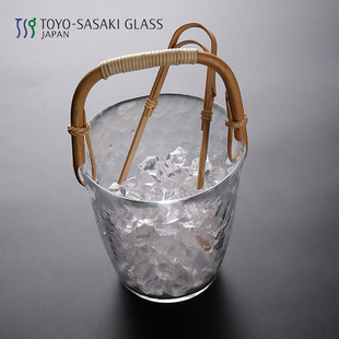 日本进口东洋佐佐木玻璃冰桶加厚香槟桶红酒冰镇啤酒桶酒吧冰块桶