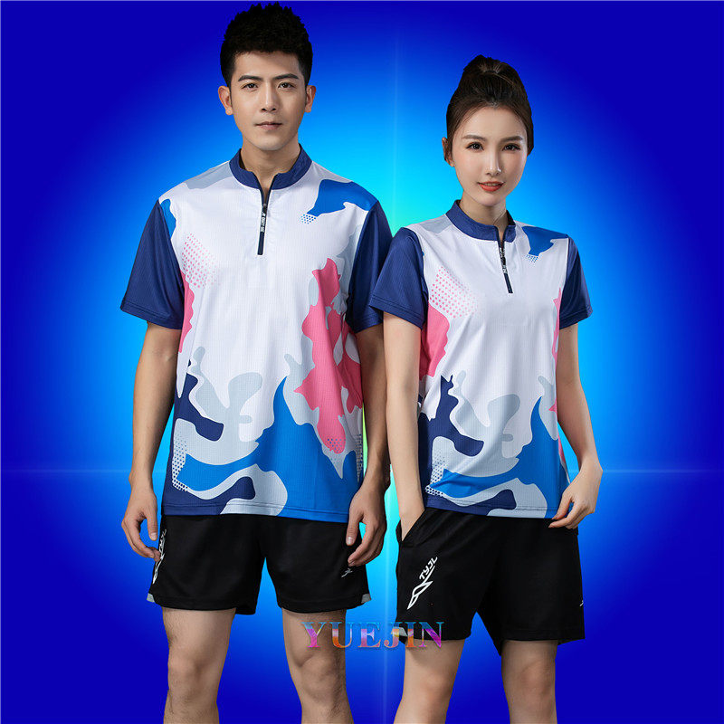 速干羽毛球服套装男女短袖t恤定制排球衣短裤乒乓球衣印字网球服