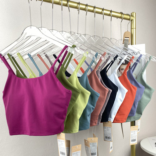 小吊带裸感健身bra瑜伽背心带胸垫运动文胸 夏季 福利款 进店必入