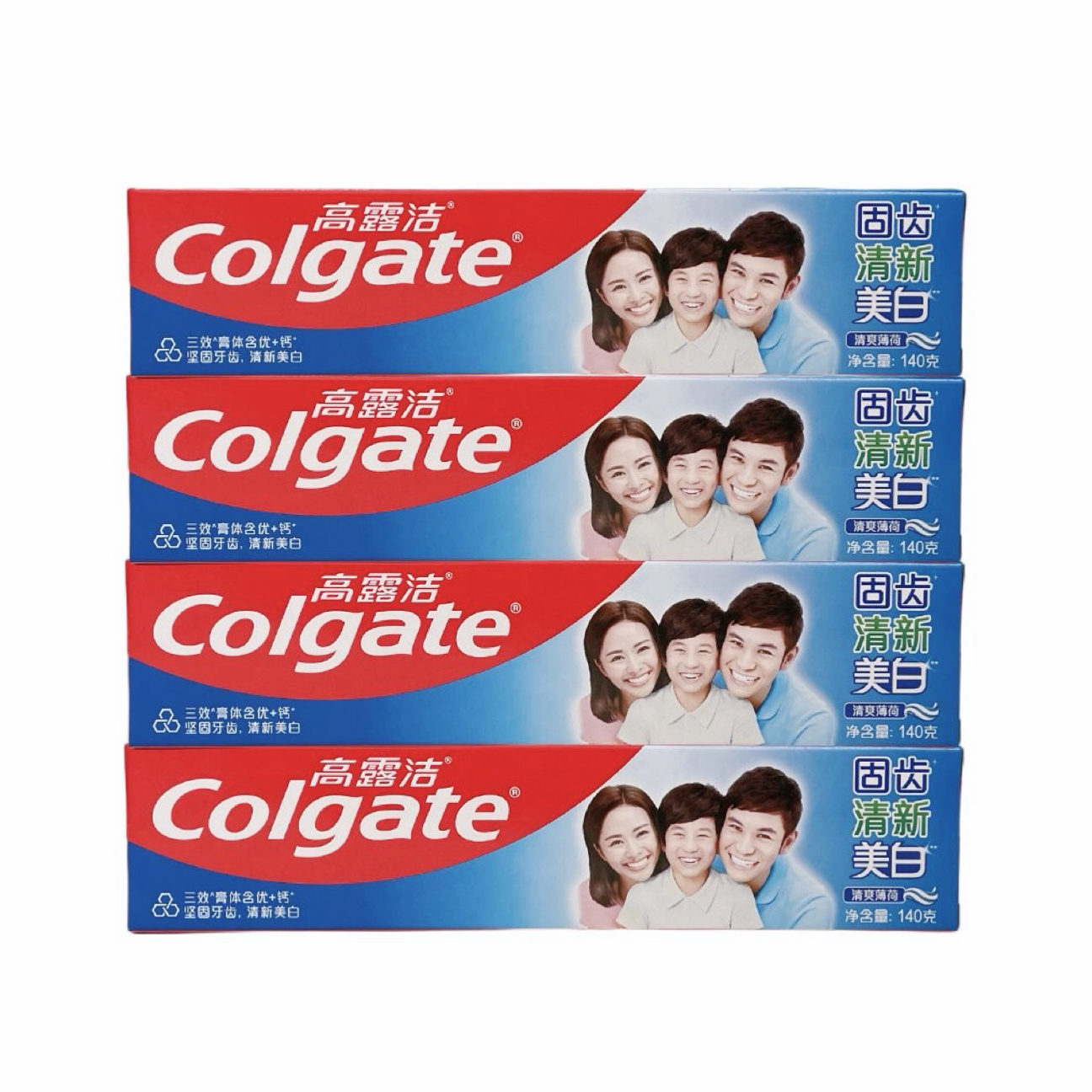 高露洁牙膏超强草本防蛀三重功效清新口气成人家庭装140g