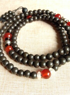 精品天然砭石手链正品砭石108佛珠手串一物一图假一赔十欢迎打假