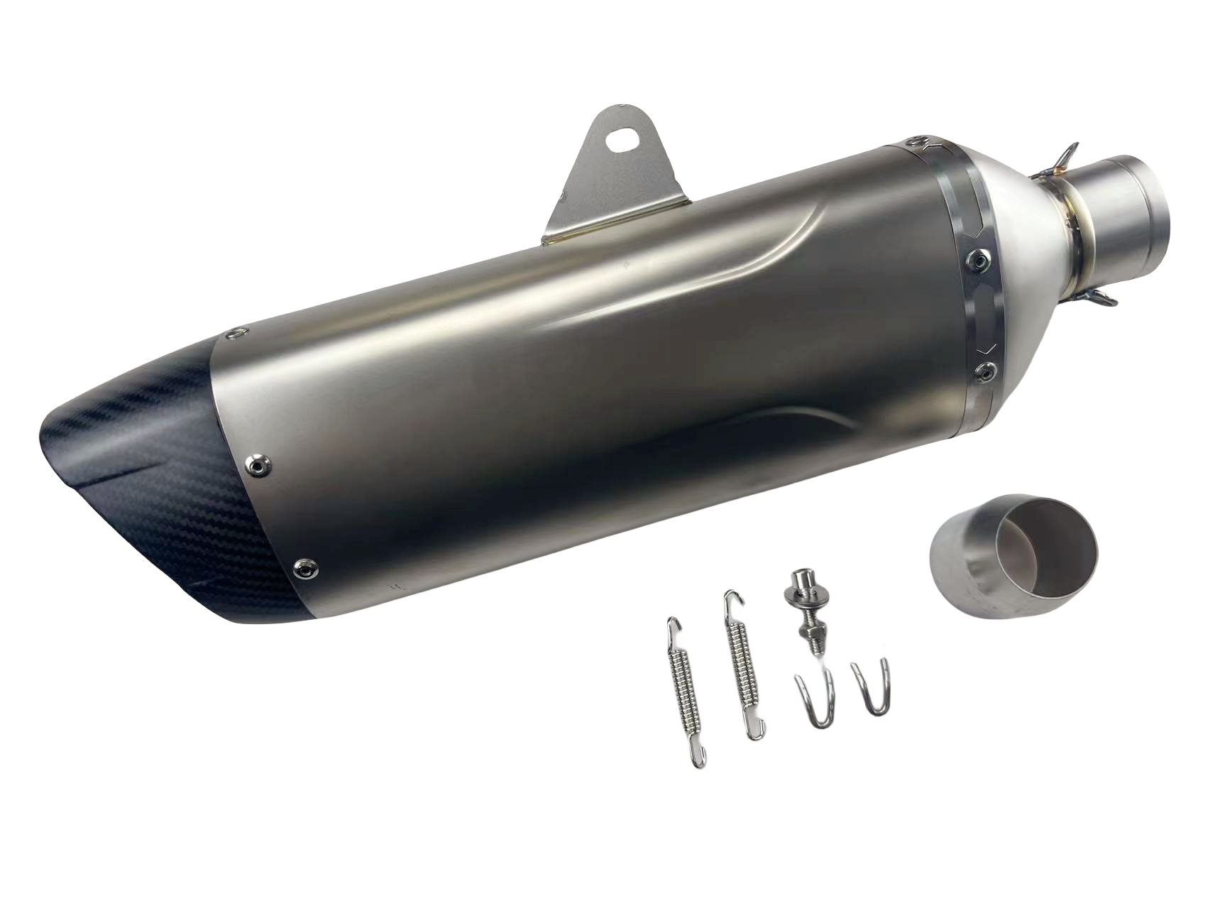 摩托车跑车改装天蝎圆口碳纤51口径大排量直排z250z800炸街排气管