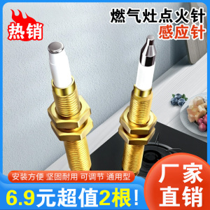燃气灶点火针打火器通用万能感应铜针嵌入式煤气灶具维修配件大全