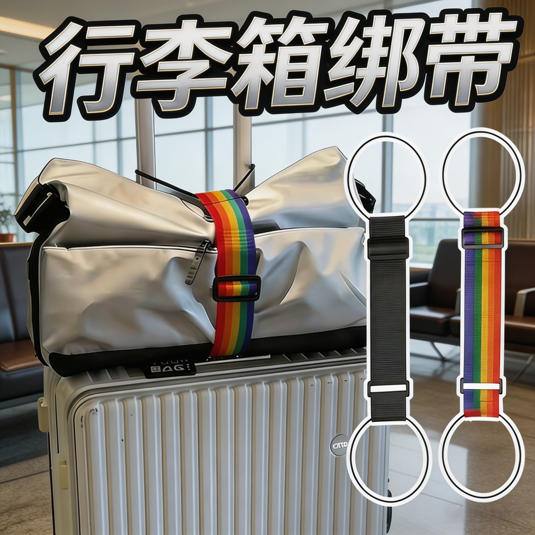 固定扣捆旅行箱防爆带海关密码锁