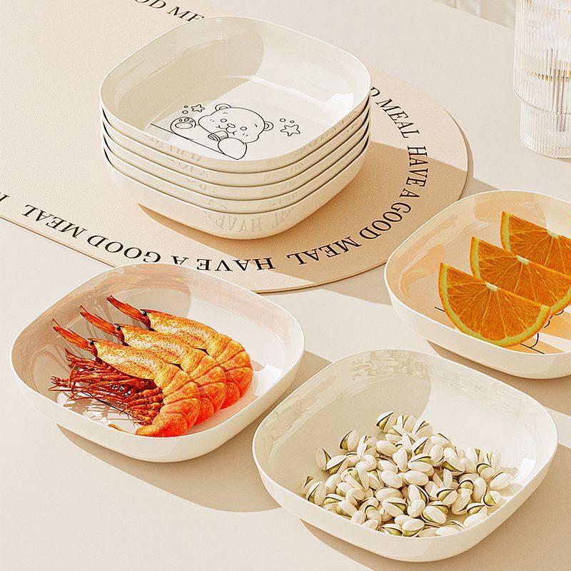 塑料吐骨碟高级感家用放菜吐骨头盘碟小碟子可洗碗机餐桌垃圾渣盘