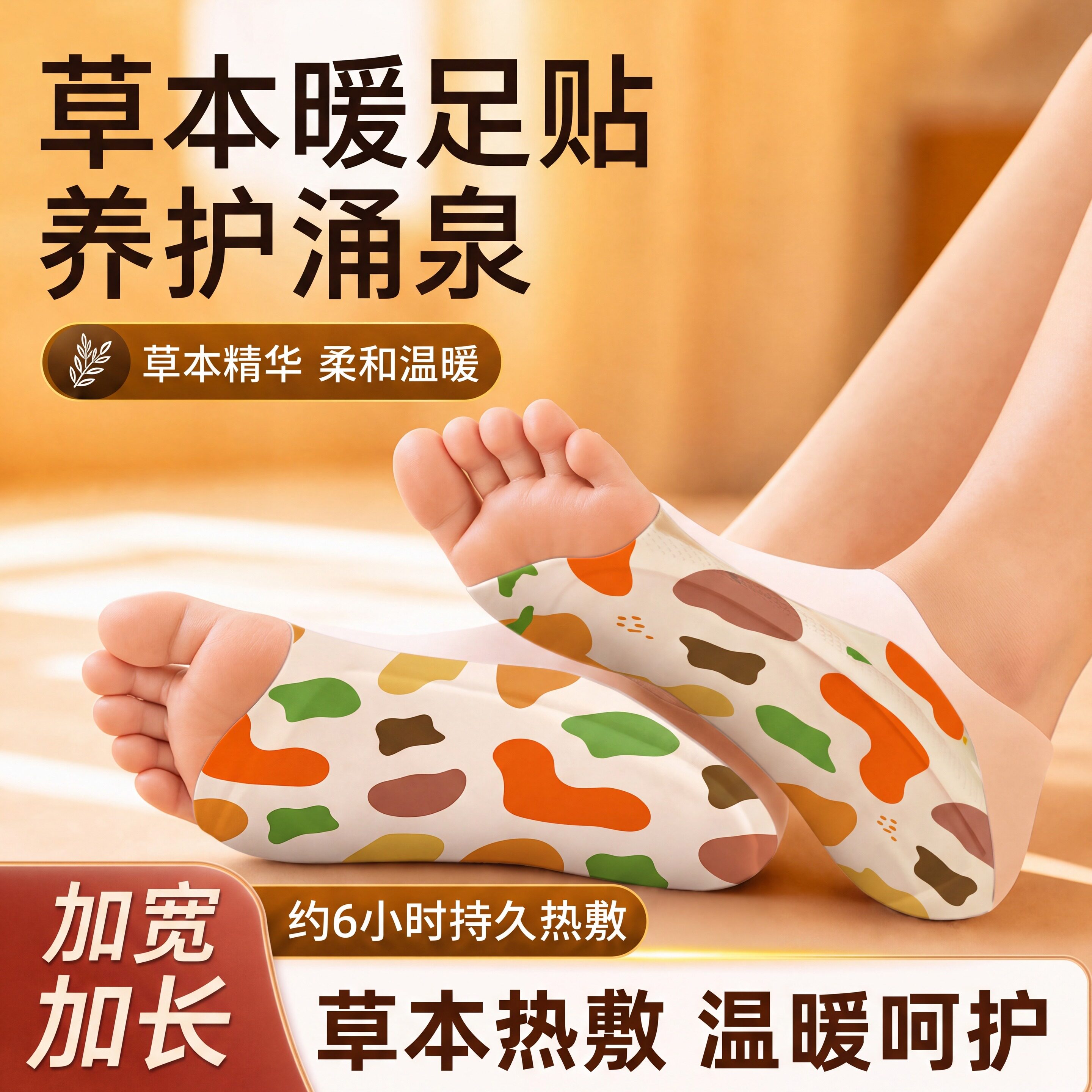 暖足贴女脚底发热暖宝宝热敷被窝