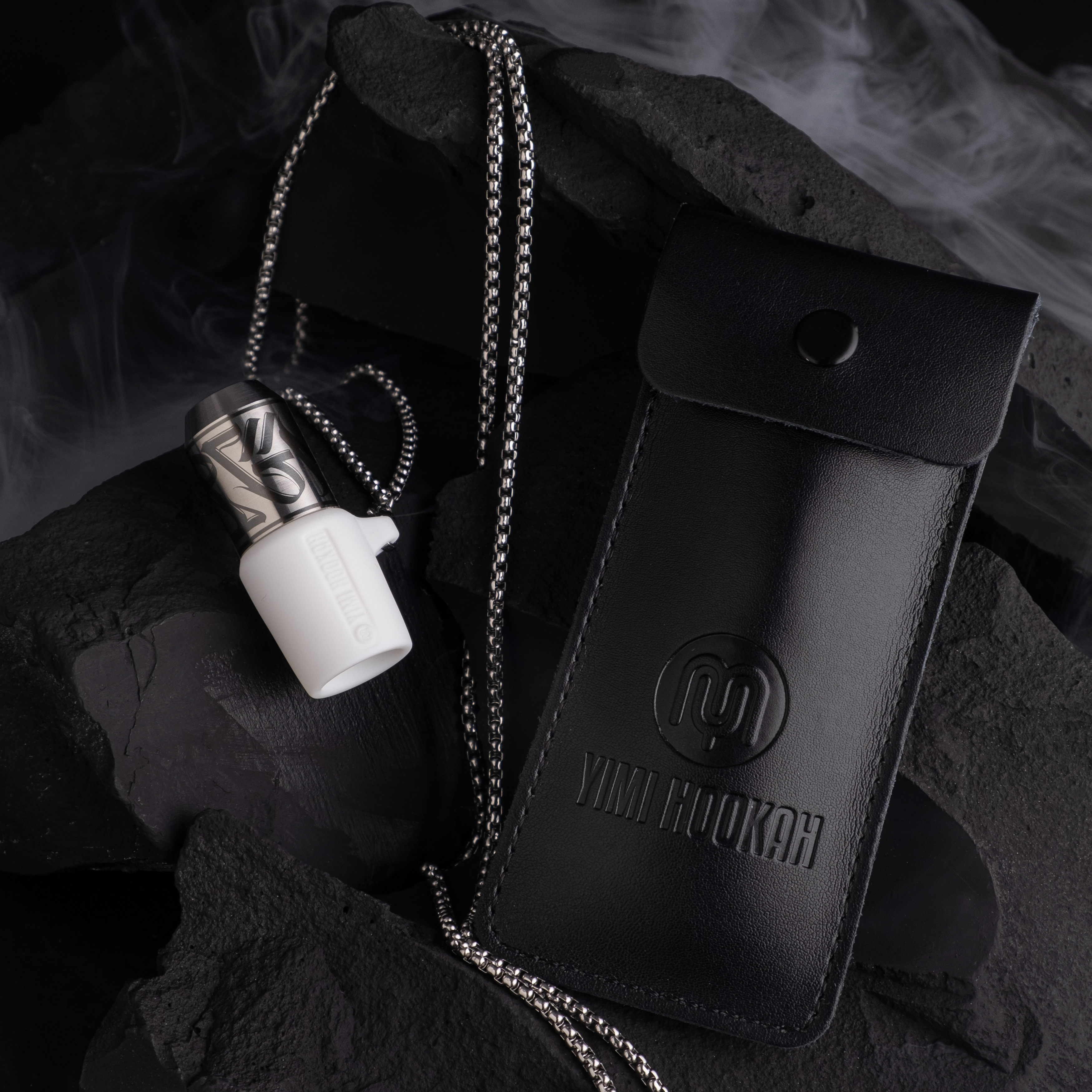 YIMI HOOKAH | 一米水烟304不锈钢个人卫生烟嘴含皮套挂链