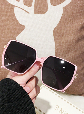 自留款！优雅多边形偏光墨镜女ins高级感粉色时尚开车大框太阳镜
