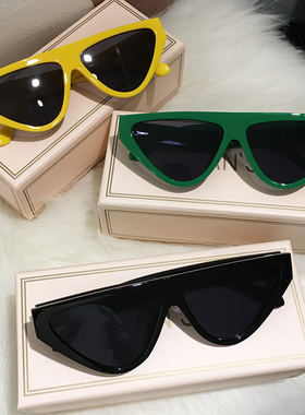 时髦三角猫眼墨镜女y2k欧美风