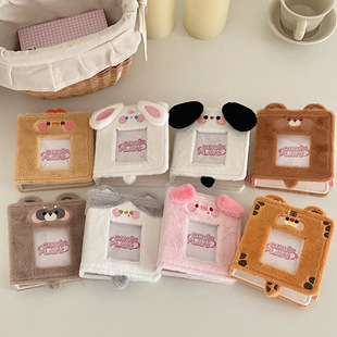 原创动物系列毛绒卡册一宫格活页拍立得相册本照片专辑小卡收纳册