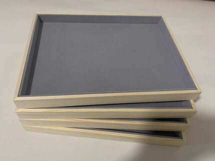 首饰托盘高档珠宝展示盘戒指项链手镯收纳盘店用看货盘实木饰品盒