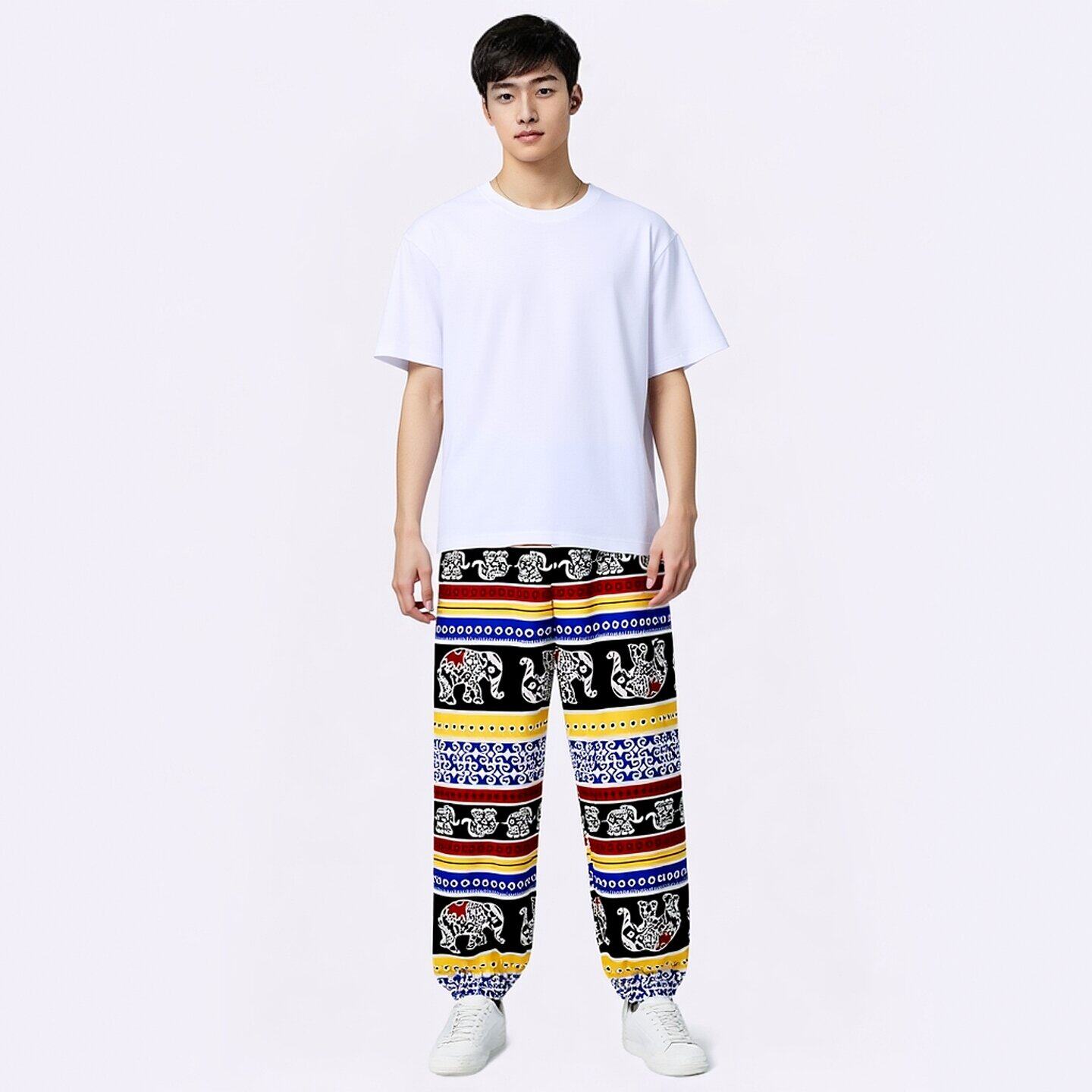 泰国大象裤女波西米亚沙滩裤时尚百搭休闲长裤男奶奶裤可外穿秋季