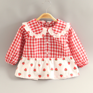 女宝宝公主罩衣儿童纯棉反穿衣防水女孩外穿婴儿吃饭围兜小孩饭兜