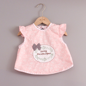 儿童围嘴围兜 女宝宝罩衣纯棉公主围裙吃饭衣四季 薄款 春秋防水无袖