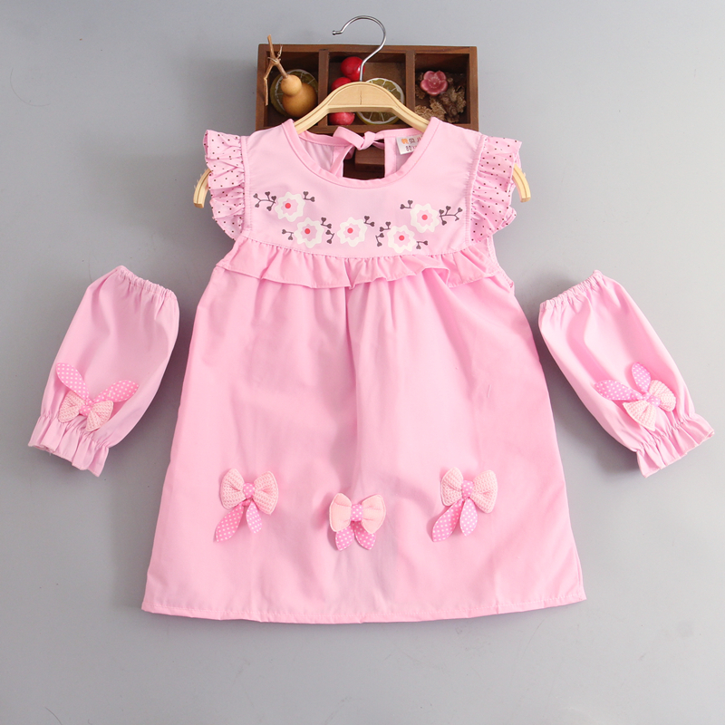 纯棉无袖宝宝罩衣韩版防水围裙