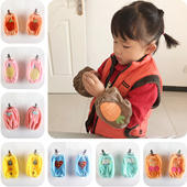 防脏 可爱卡通立体绘画防污护袖 秋冬绒质婴幼儿袖 套男女宝宝套袖