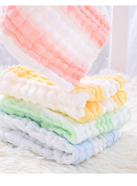 婴儿6层纱布口水巾宝宝毛巾新生儿洗脸小方巾儿童纯棉手帕手绢超