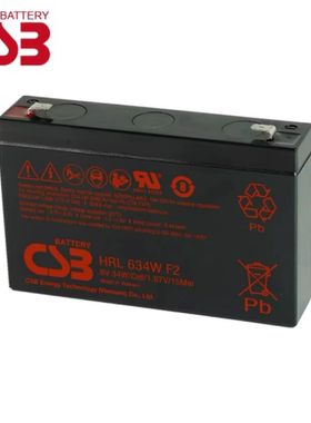 CSB蓄电池 HRL634WF2 6V34W 6V9AH UPS电源 蓄电池交换机医疗设备