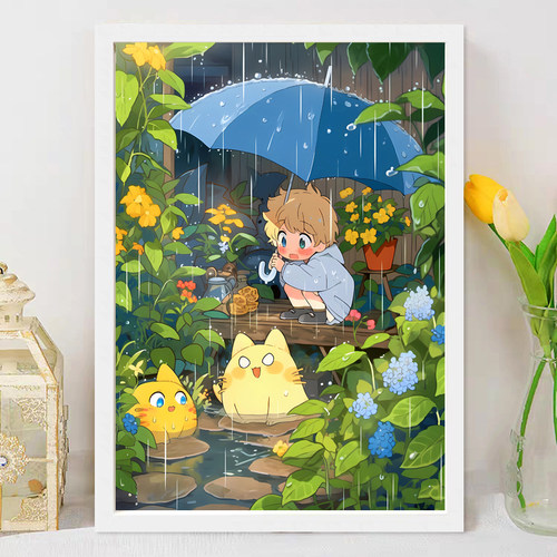 300片拼图带框插画木质