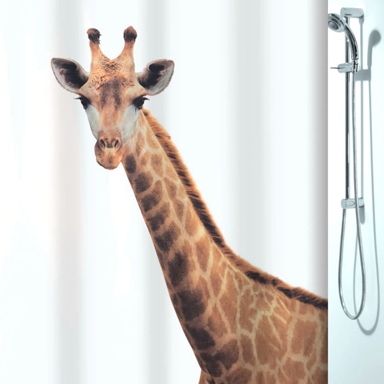 丝普瑞创意动物浴室浴帘防水布