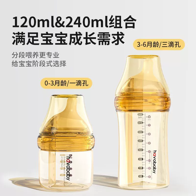 PPSU奶瓶宝宝学饮杯婴儿6个月以上1岁喝水吸管杯儿童宽口径带吸管