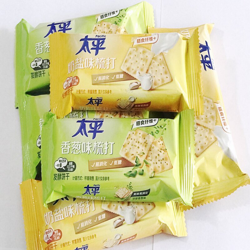亿滋太平梳打1000g苏打香葱奶盐散装奥利奥饼干零食