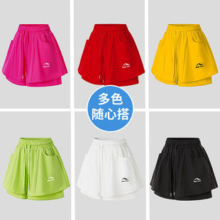 运动跑步夏装 2026夏季 广场舞健身防走光高腰显瘦休闲裙裤 薄款 新品